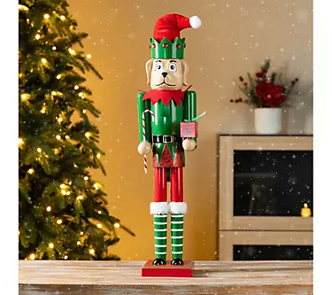 Glitzhome 23.5"H Wooden Christmas Elf Dog Nutcracker 1 368200-glitzhome-23-5-h-wooden-christmas-elf-dog-nutcracker-1.webp