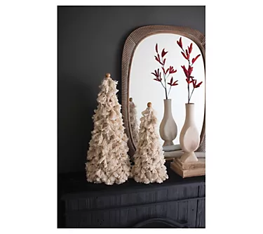 Kalalou Set of Two Cotton Tassel Christmas Tree
