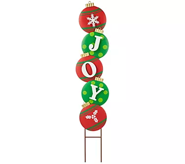 Glitzhome 42" Metal Joy Ornament Yard Stake 1 368228-glitzhome-42-metal-joy-ornament-yard-stake-1.webp