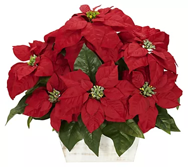 Nearly Natural Artificial Poinsettia Arrangement 1 368235-nearly-natural-artificial-poinsettia-arrangement-1.webp