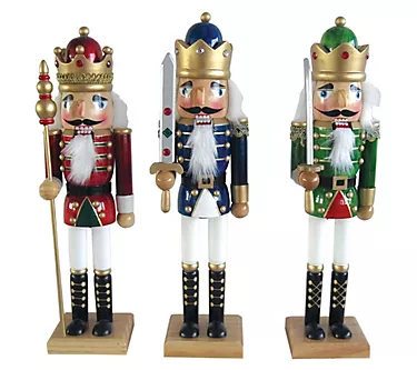 Santa's Workshop 14.25" Royal King Nutcracker,et of 3
