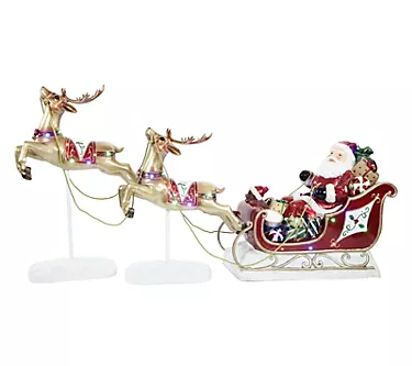 Fraser Hill Farm LED Flying Reindeer, Santa andSleigh 1 368250-fraser-hill-farm-led-flying-reindeer-santa-andsleigh-1.webp