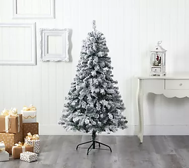 Nearly Natural 5-ft Flocked Rock Springs Christmas Tree