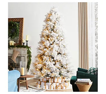 Glitzhome 7.5' LED Pre-Lit Flocked Pine Faux Christmas Tree 1 368311-glitzhome-7-5-led-pre-lit-flocked-pine-faux-christmas-tree-1.webp