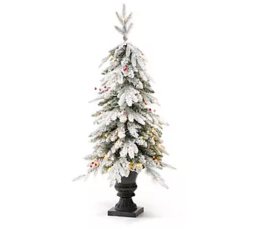 Glitzhome 4FT Pre-Lit Flocked Artificial Christmas Porch Tree 1 368377-glitzhome-4ft-pre-lit-flocked-artificial-christmas-porch-tree-1.webp