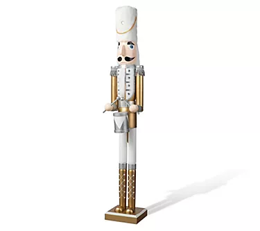 Glitzhome 42" Christmas Deluxe Gold Dressed Soldier Nutcracker