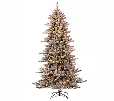 Glitzhome Prelit Snow-Flocked Fir Christmas Tree w/ 400 Lights 1 368455-glitzhome-prelit-snow-flocked-fir-christmas-tree-w-400-lights-1.webp