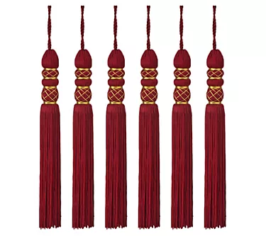 10" Heavy Tassel Ornament Set of 6 By Valerie