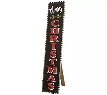 Glitzhome Indoor/Outdoor Wooden Merry ChristmasVertical Sign