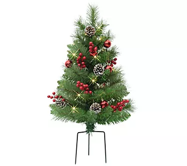 Puleo Set (2) 30" Pre-Lit Artificial Urn Filler35 LED Lights