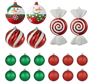 Glitzhome Christmas Whimsical Deluxe Large Ornaments