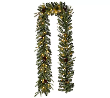Glitzhome Pre Lit Greenery Pinecone Christmas Garland W/Lights 1 368688-glitzhome-pre-lit-greenery-pinecone-christmas-garland-w-lights-1.webp
