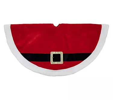Northlight 48" Velveteen Santa Claus Belt Christmas Tree Skirt