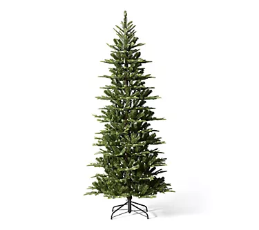 Glitzhome 7.5' Pre-Lit Slim Fi r Faux Christma s Tree