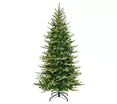 Puleo International 7.5 ft Pre-lit Slim Balsamir Tree