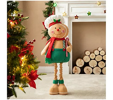 Glitzhome Teles coping Christma s Gingerbreadma n Standing Deco