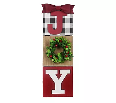 Young's wood Christmas JOY wall sign