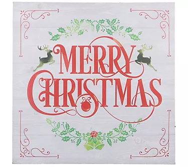 Young's Christmas canvas w/40 fiber/LED/chip lights (w/timer)