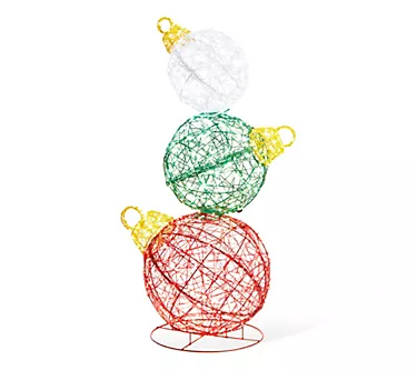 Glitzhome 39"H LED Christmas Stacked Ornamen ts Outdoor Deco