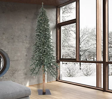 Vickerman 9' Natural Bark Alpine Artificial Christmas Tree