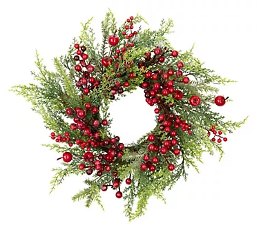 Northlight Cedar and Pine Christmas Wreath 24"Unlit