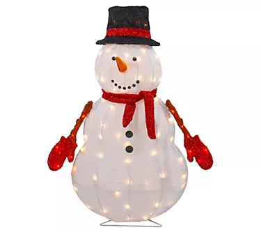 Northlight 32" Prelit 3D Snowman Yard ChristmasDecor