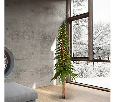 Vickerman 7' x 44" Natural Alpine Artificial Pre-Lit Tree