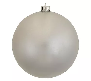 Vickerman 4.75" Silver Candy Ball Ornament 4-Pack