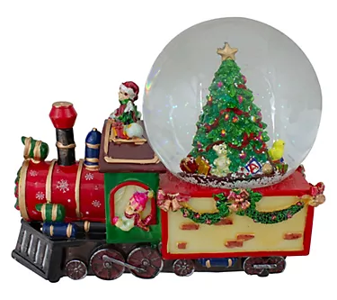 Northlight Christmas Train with Tree Snow GlobeDecor 8"