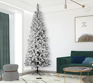 Vickerman Artificial 8.5' Flock Pacific PencilChristmas Tree
