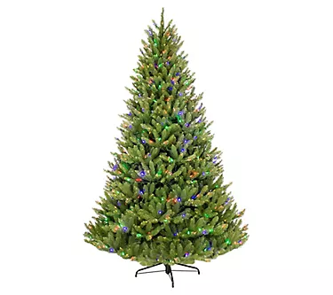 Puleo International 7.5' Pre-Lit LED Franklin Fir Tree