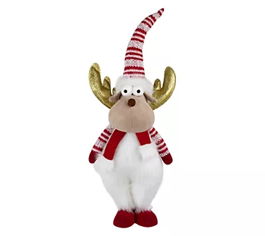 Northlight 25" Plush Moose Christmas Figure with Antlers