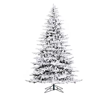 Vickerman Artificial 9' Flocked Utica Fir Christmas Tree