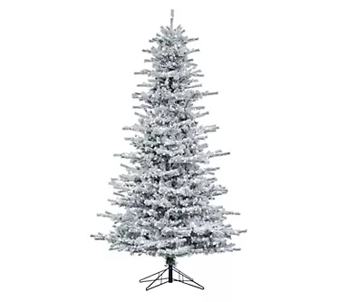 Vickerman Artificial 8.5' Flocked Sierra Pre-Lit Tree