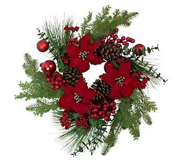 Northlight Berry and Poinsettia Christmas Wreath 22" 1 369118-northlight-berry-and-poinsettia-christmas-wreath-22–1.webp