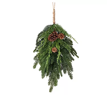24" Cedar And Spruce Cone Teardrop by Valerie