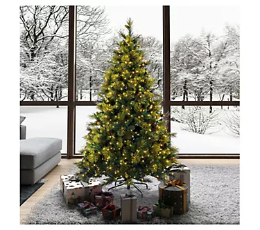 Vickerman 6.5' Emerald Mixed Fir Artificial Pre-Lit Tree