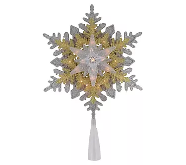 Northlight 13.75" Lighted Snowflake Christmas Tree Topper