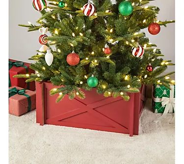 Glitzhome 27.5"L Wooden Christmas Tree Collar