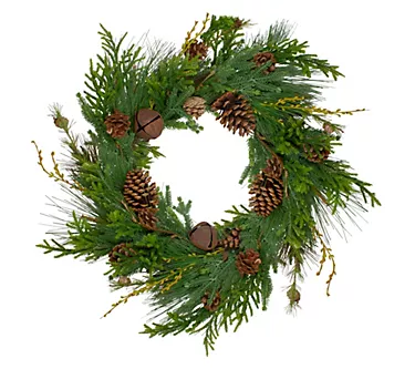 Northlight Rustic Pinecone Christmas Wreath 26"Unlit