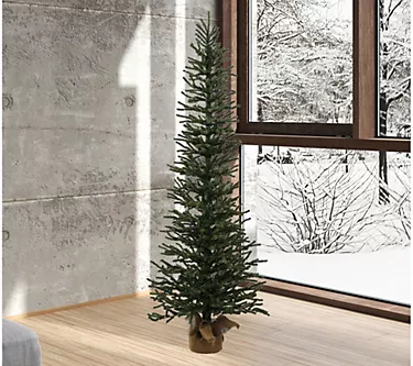 Vickerman 5' x 24" Mini Pine Artificial Christmas Tree, Unlit