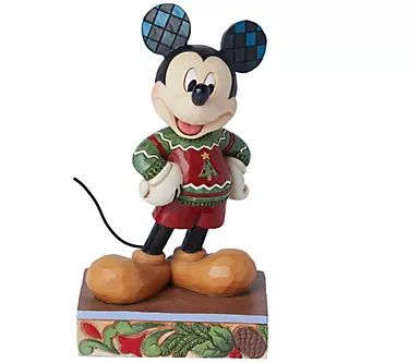 Disney Traditions Mickey Christmas Sweater Figurine