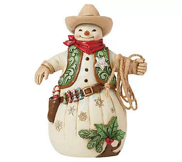 Jim Shore Cowboy Snowman Figurine