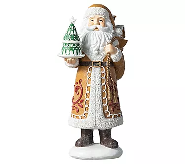 Glitzhome 11" Resin Christmas Santa Table Decor