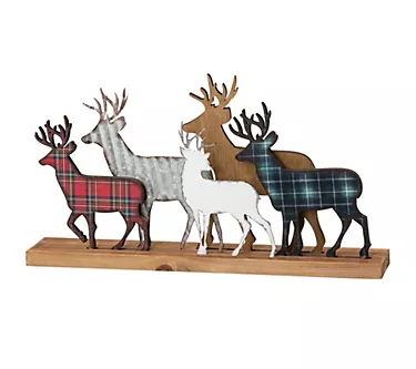 Glitzhome The Christmas Reindeer Are Coming Table Top Decor