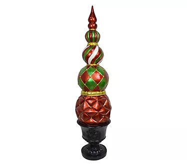 Fraser Hill Farm 50" Resin Ball and Finial Topiary