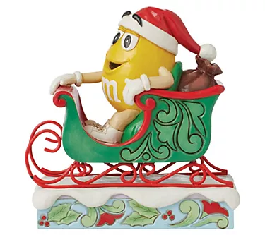 M&M'S by Jim Shore M&M'S Yellow Charact in Sleigh