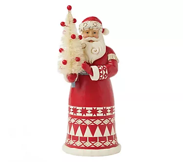 Jim Shore Heartwood Creek Nordic Noel Santa Sisal Tree 10.04in