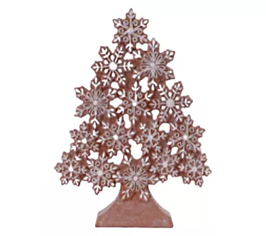 RC Home Decor 11.85" Gingerbread Snowflake Christmas Tree