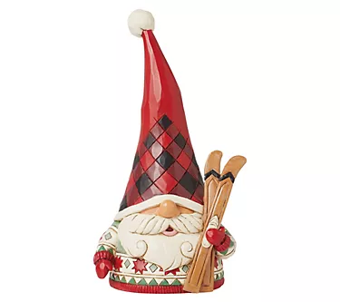 Jim Shore Highland Glen Gnome Skis Fig